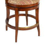 Set of 4 WOODBRIDGE Swivel Counter Stools with Floral Upholstery - Image 5