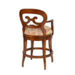 Set of 4 WOODBRIDGE Swivel Counter Stools with Floral Upholstery - Image 7