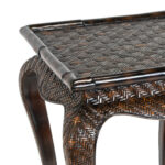 RALPH LAUREN Lacquered Woven Rattan Side Table - Image 3