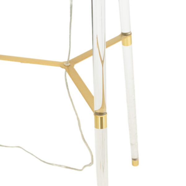 Acrylic and Brass Tripod Floor Lamp - Image 4