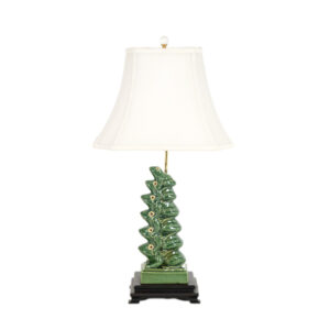Ceramic Stacked Frog Lamp