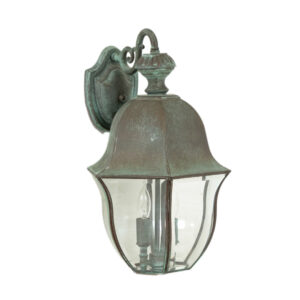Outdoor Wall Sconce in Verdigris Finish