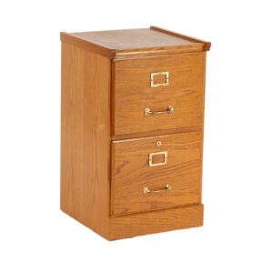 Oak Two Drawer File Cabinet