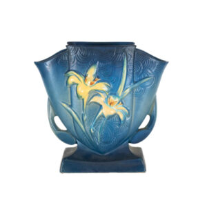 ROSEVILLE POTTERY Zephyr Lily Vase in Blue