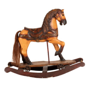 Vintage Wooden Rocking Horse