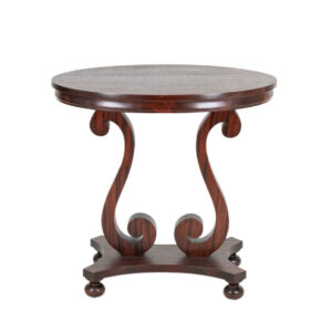 Vintage Oval Mahogany Lyre Base Table