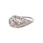 1.17 Carat Euro Cut Diamond Engagement Ring in 14 Karat Gold - Image 5