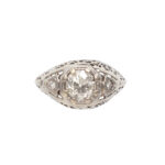 1.17 Carat Euro Cut Diamond Engagement Ring in 14 Karat Gold
