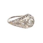 1.17 Carat Euro Cut Diamond Engagement Ring in 14 Karat Gold - Image 3