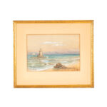 Vintage EUGENE WHITE Original Watercolor Seascape