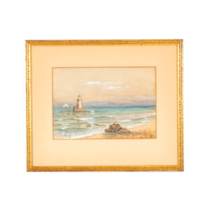 Vintage EUGENE WHITE Original Watercolor Seascape