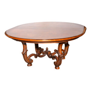 HENREDON Round Mahogany Pedestal Dining Table