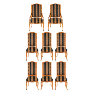 Set of 8 EJ VICTOR Wood Framed Dining Chairs