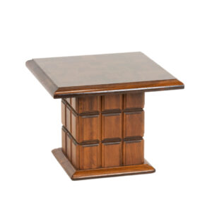 Vintage MERSMAN Square Parquet Pedestal End Table