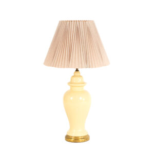 Ceramic Urn Lamp in Cream Finish