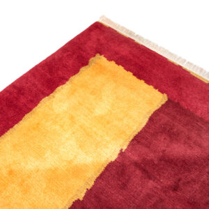 8' x 10'4" Abstract Hand Knotted Wool Rug