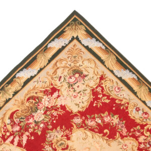 8’11” x 5’11” Needlepoint Aubusson Wool Rug