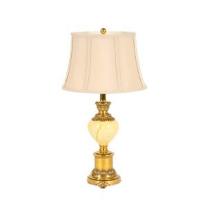 QUOIZEL Solid Brass and Ceramic Table Lamp