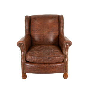 BRADINGTON YOUNG Faux Croc Leather Accent Chair