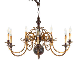 CURREY AND CO. Tole Painted Chandelier