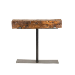 Railroad Tie Console Table on Iron Base