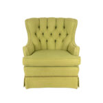 Vintage Accent Chair in Light Green Upholstery