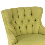 Vintage Accent Chair in Light Green Upholstery - Image 3