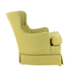 Vintage Accent Chair in Light Green Upholstery - Image 6