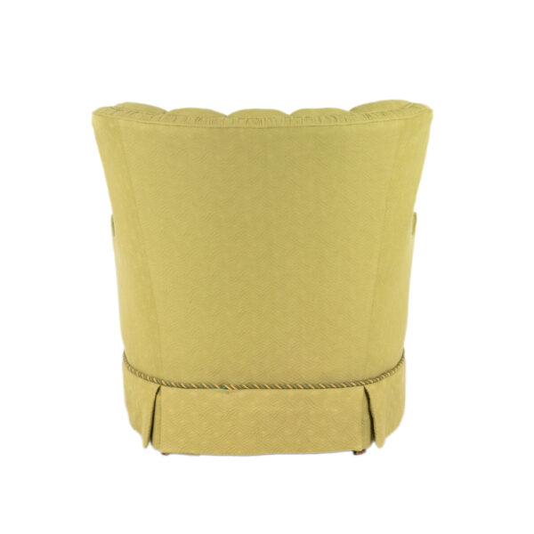 Vintage Accent Chair in Light Green Upholstery - Image 7