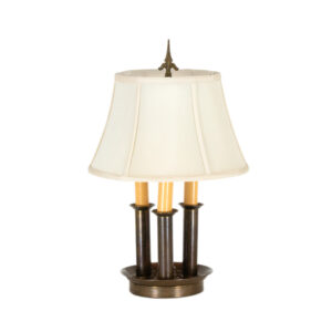 Vintage Brass Triple Candlestick Lamp