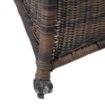 All Weather Wicker Loveseat with Blue Cushions - Image 5