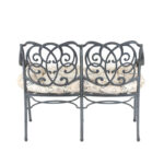 Cast Aluminum Outdoor Bench with Overstuffed Cushion - Image 6
