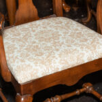 Queen Anne Cherry Oval Dining Table with 2 Leaves and 6 Chairs - Image 6