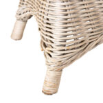 Woven Rattan Loveseat with Striped Cushion - Image 5