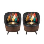Pair of BROTHERS OF KENTUCKY Whiskey Barrel Accent Swivel Chairs
