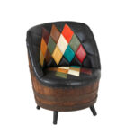 Pair of BROTHERS OF KENTUCKY Whiskey Barrel Accent Swivel Chairs - Image 2