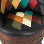 Pair of BROTHERS OF KENTUCKY Whiskey Barrel Accent Swivel Chairs - Image 4