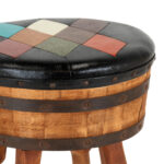 Set of 3 BROTHERS OF KENTUCKY Whiskey Barrel Bar Stools - Image 3