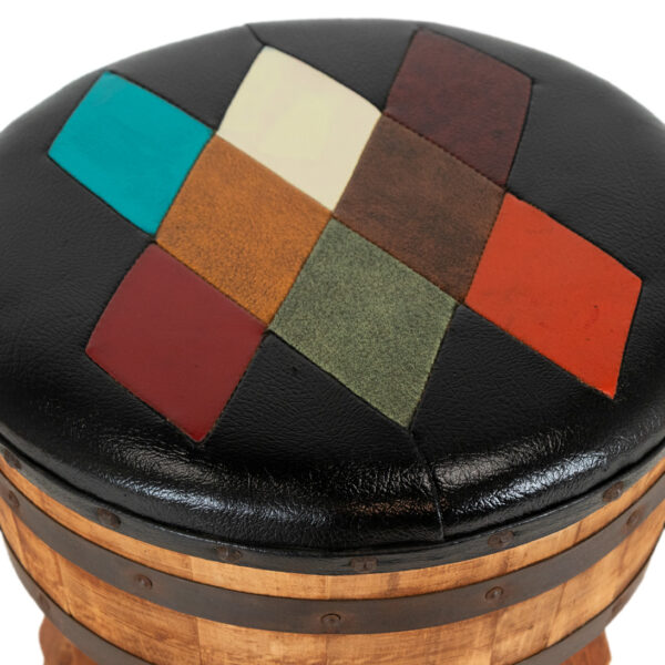 Set of 3 BROTHERS OF KENTUCKY Whiskey Barrel Bar Stools - Image 2