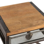 Industrial Iron and Wood End Table - Image 2