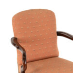 Gooseneck Armchair with Coral Floral Upholstery - Image 3