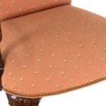 Gooseneck Armchair with Coral Floral Upholstery - Image 4