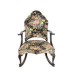 Vintage Floral Needlepoint Rocking Chair
