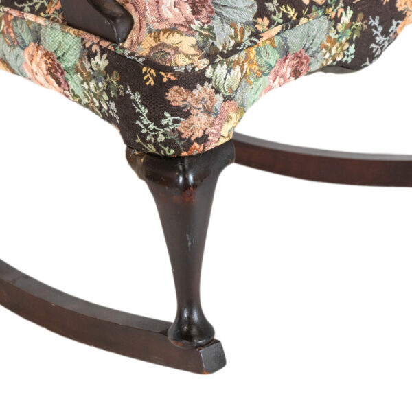 Vintage Floral Needlepoint Rocking Chair - Image 5