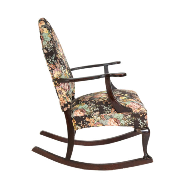 Vintage Floral Needlepoint Rocking Chair - Image 6