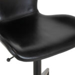 POTTERY BARN Burke Swivel Desk Chair in Black Leather Upholstery - Image 4