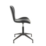 POTTERY BARN Burke Swivel Desk Chair in Black Leather Upholstery - Image 6