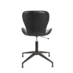 POTTERY BARN Burke Swivel Desk Chair in Black Leather Upholstery - Image 7