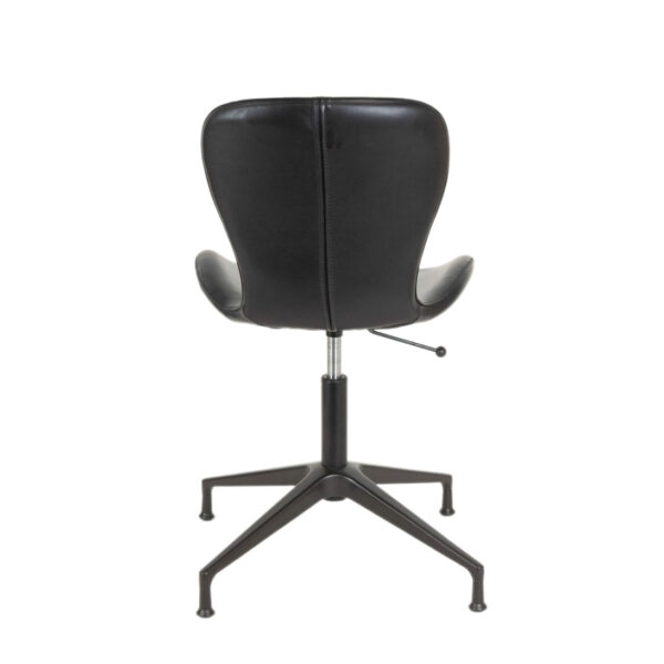 POTTERY BARN Burke Swivel Desk Chair in Black Leather Upholstery - Image 7
