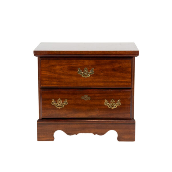 Traditional Two Drawer Nightstand - Image 1